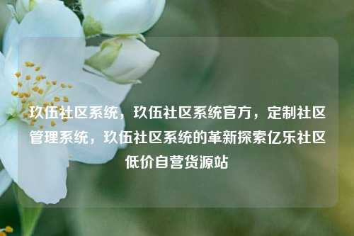 玖伍社区系统，玖伍社区系统官方	，定制社区管理系统，玖伍社区系统的革新探索亿乐社区低价自营货源站  第1张